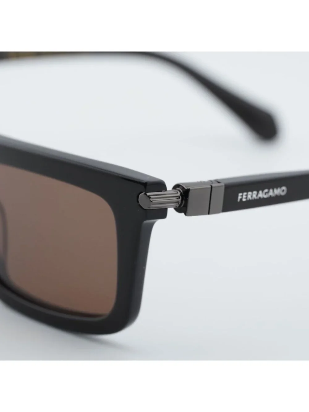 Salvatore Ferragamo SF2015S 210 Sunglasses Brown Rectangle Frame, Brown Lenses